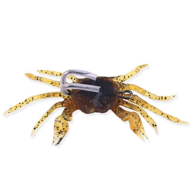 HENGJIA Soft Lure Ice Fishing Sinking Crab-Shape Silicone Bait With Hook Anti-Snag Design Winter Use