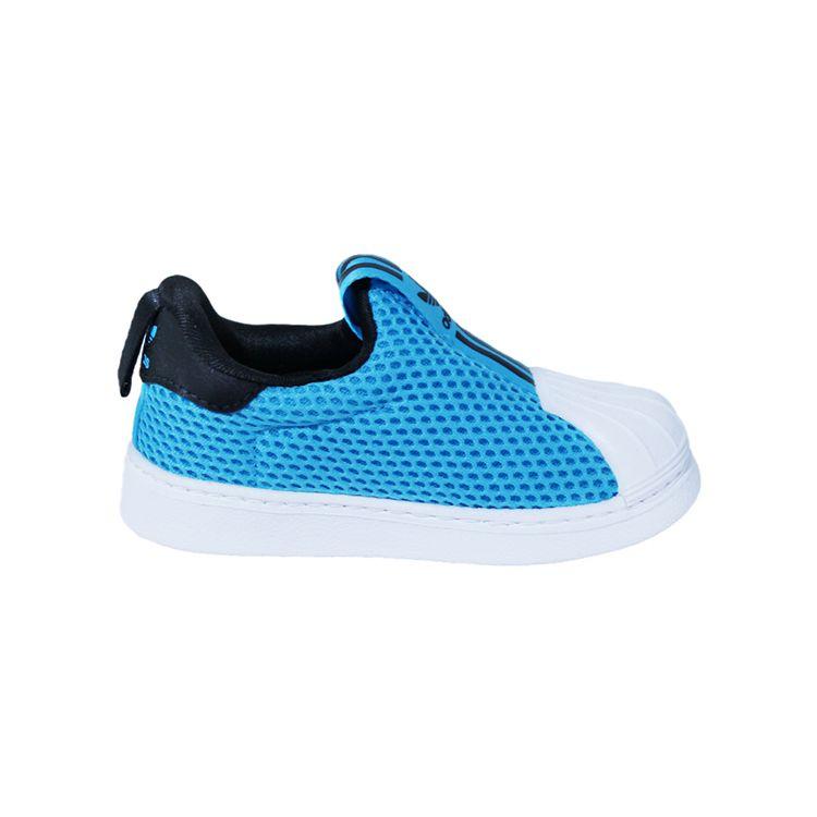 Adidas Originals Superstar Series Durable Lightweight Casual Low-Top Walking Shoes Baby Shoes Blue GX3250