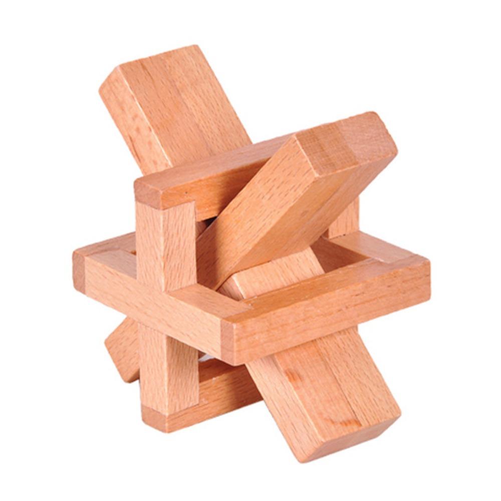 Mind Challenge Wooden Kongming Puzzle Puzzle Funny Luban Lock Classic Unlocking Wooden Puzzle Adults