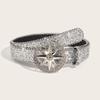 Y2K Bling Rhinestone Belt Luxury Design Waist Strap Fashion Moon Star Buckle Belt