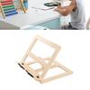 Wooden Book Stand Adjustable Book Holder Reading Stand Recipe Cookbook Holder for Kid Adult Home Iron Clip