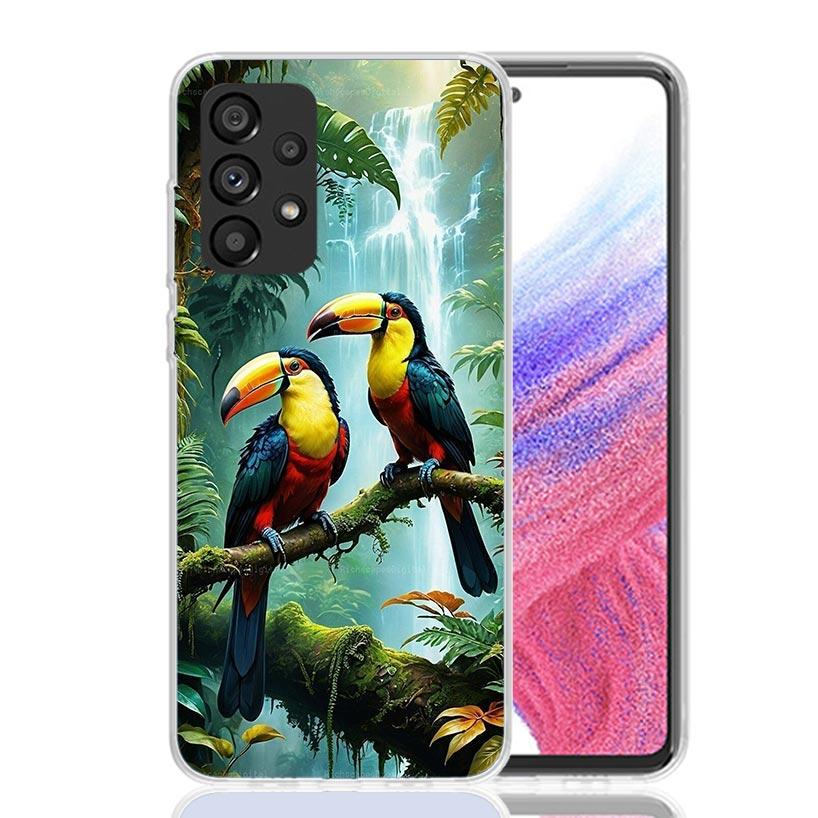 Tropical Toucan Phone Case For Samsung Galaxy A17 A16 A14 A15 A13 A57 A56 A54 A55 A53 A37 A36 A34 A35 A33 A26 A24 A25 A23 Galaxy