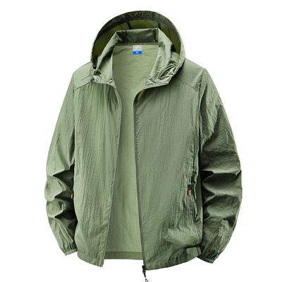 Summer Jackets Men Hooded Windbreaker Coats Camping Sunscreen Clothing Men Ultrathin Fishing Wearing Man Sportswear