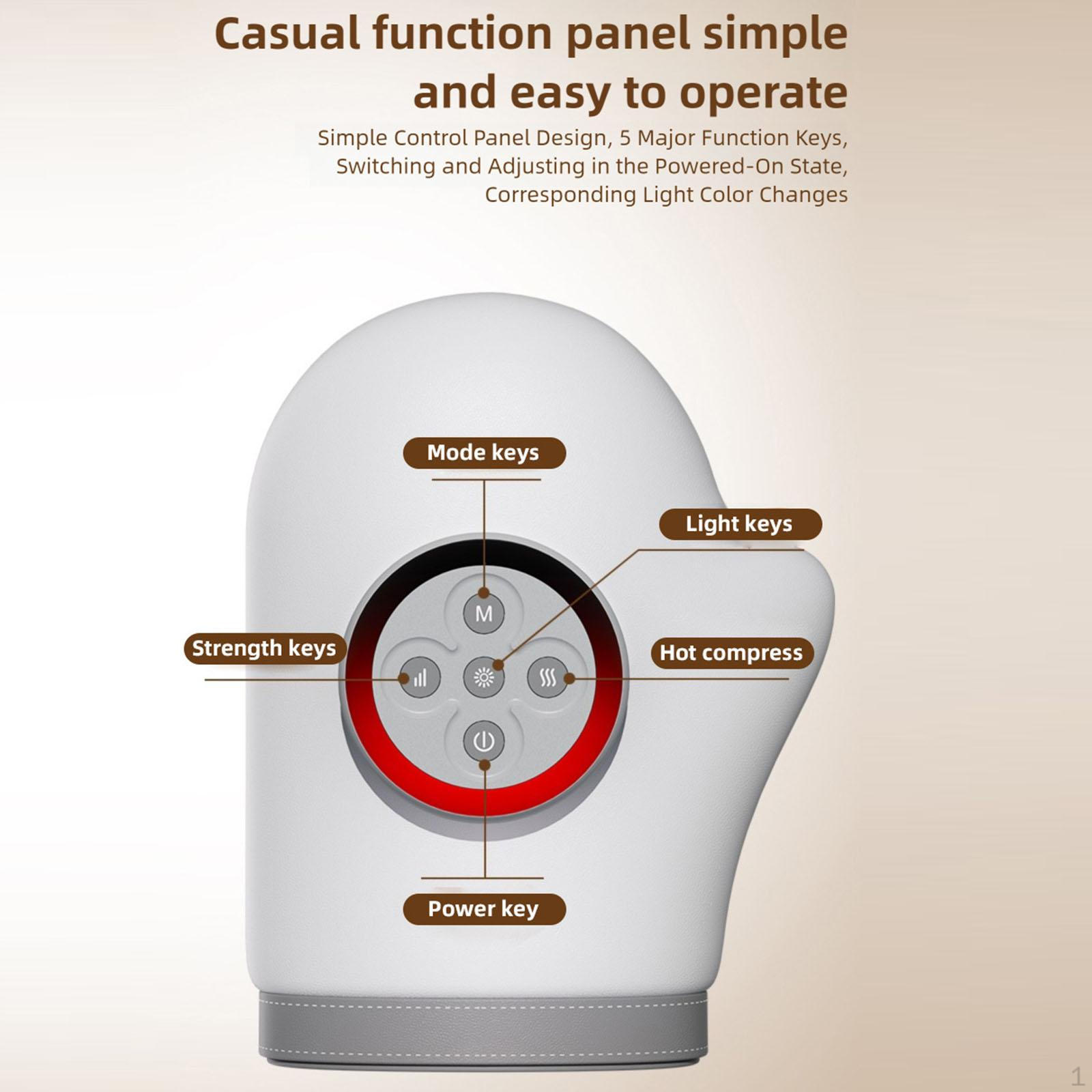 

Electric Hand Massager Practical Heated Massage Tool for Office Home