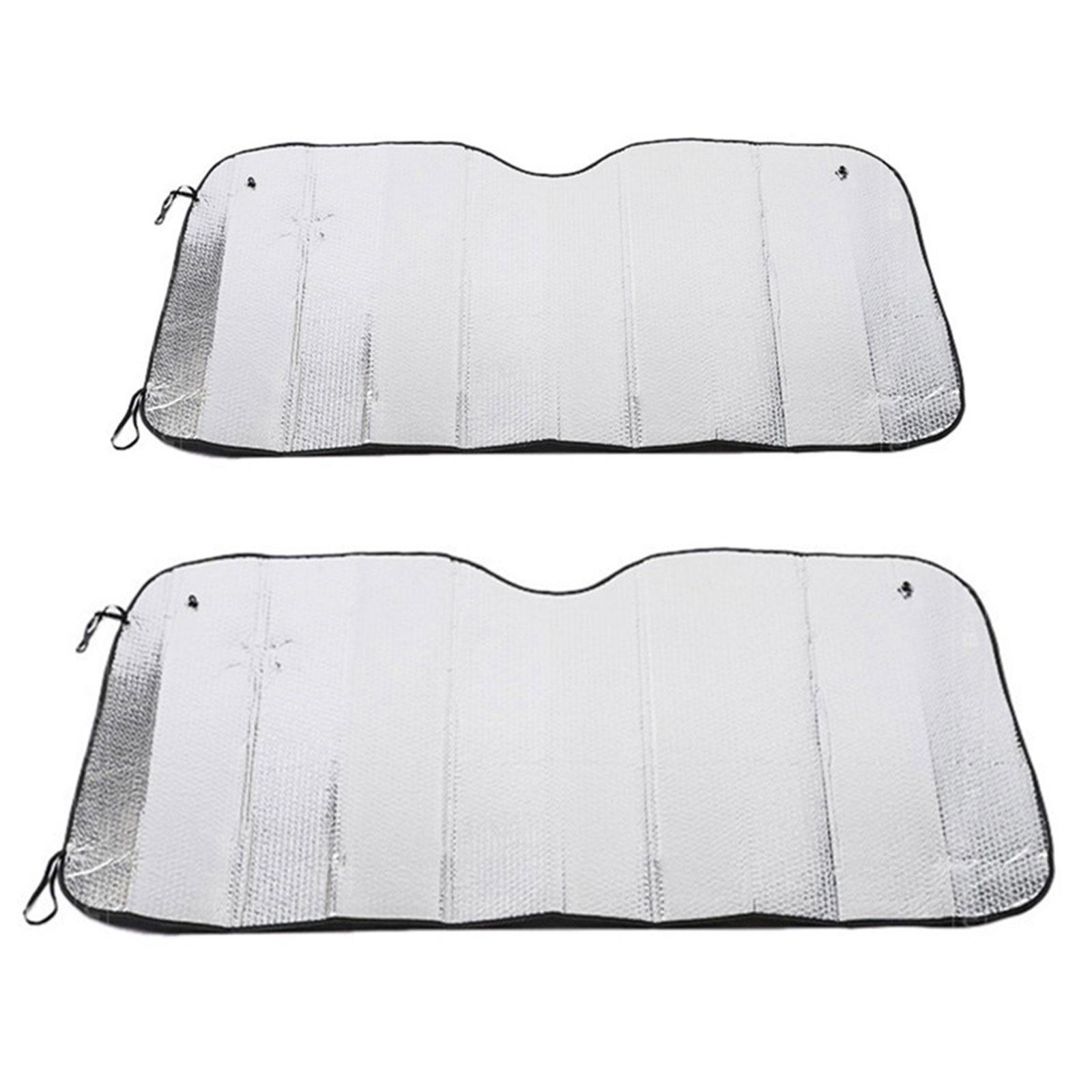 

Small Foldable Aluminum Foil Windshield Sun Shielding Heat Insulation Cover Simple Installation for Summer Heat Reduction M