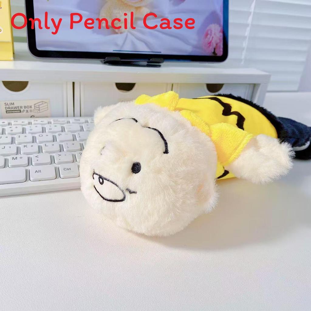 Snoopy Charlie Brown Woodstock Plush Pen Bag With Large Capacity For Students And Kids Charlie Brown