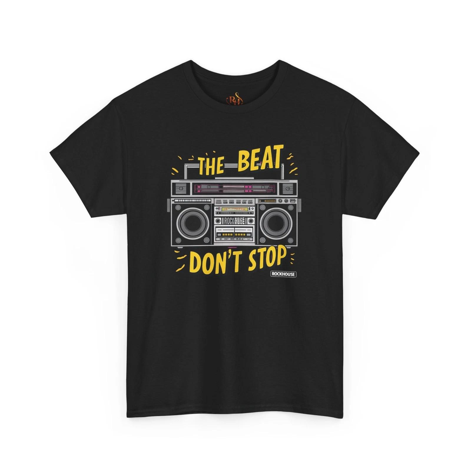 

Retro Music Lover Tee - The Beat Don’t Stop, Unisex T-Shirt, Gift for Hip Hop M