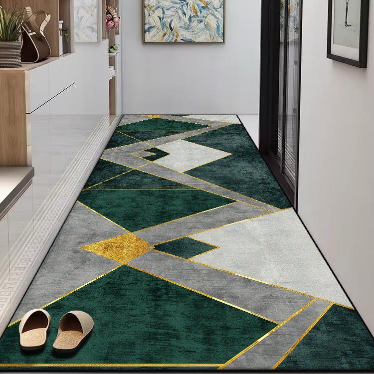 Nordische Geometrie Lange Flurteppiche für den Flur Waschbarer Teppichläufer Wohnzimmer Langer Läufer Bodenmatten Heimdekoration