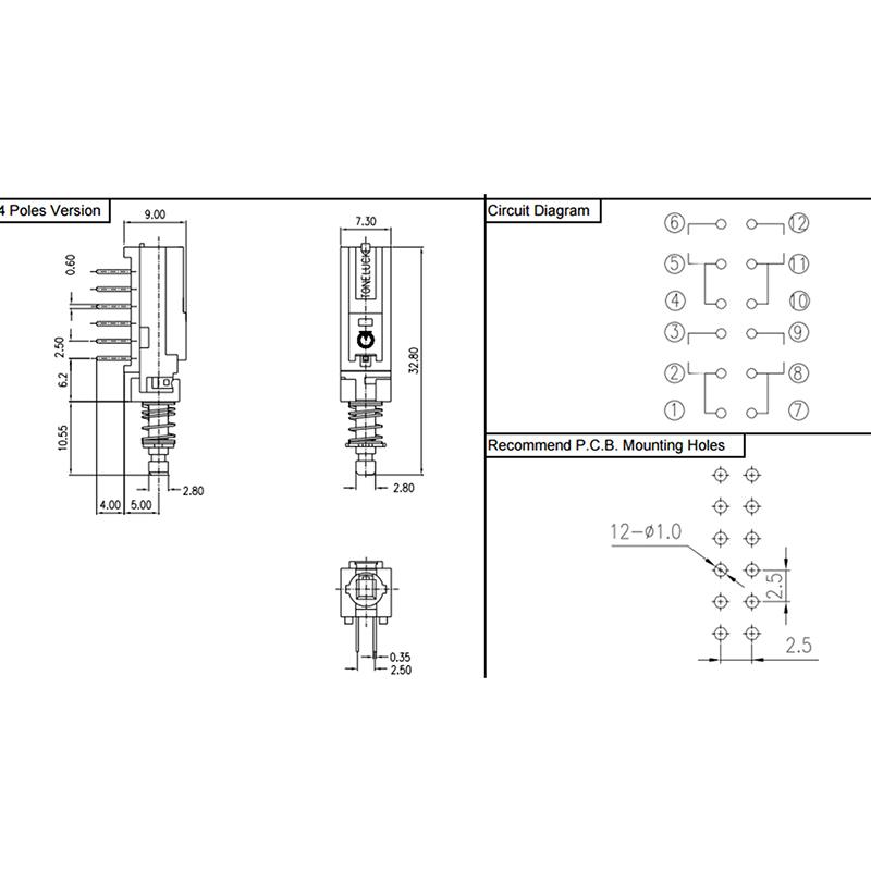 1/3Pcs Mpns6A Mpn-S6-A Self-Locking 6-Knife 18-Pin Keyboard Switch 6-Way Power Switch With Lock