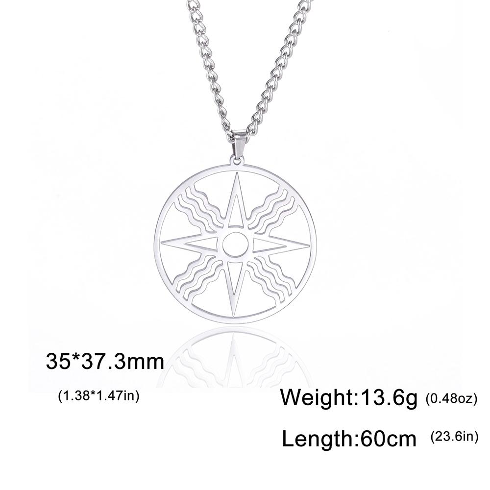 Dawapara Octagram Necklace Star of Ishtar Inanna Goddess Assyrian Star Pendant Stainless Steel Ancient Greek Mythology Jewelry
