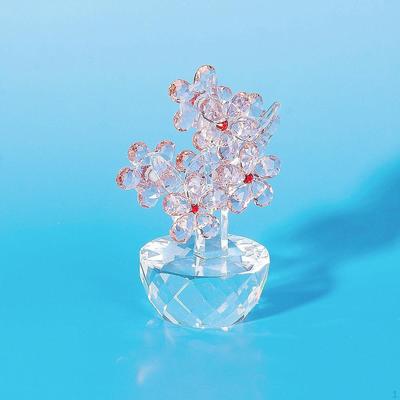 Plum Blossom Sculpture Figurine Glass Portable Creative Decor Flower