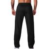 Men's Black & White Striped Patchwork Streetwear Fitness Pants