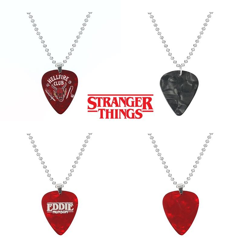 Stranger Things Eddie Munson Guitar Pick Necklace Creative Design Music Lover Gift