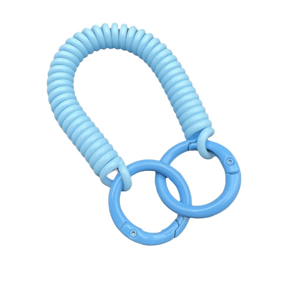 Colorful Retractable Keychain Spring Rope Anti-Lost Card Holder Strap Spiral Phone Lanyard Student