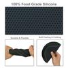 2 Pack Silicone Trivet for Hot Dishes Non Slip Pot Holders Heat Resistant Silicone Hot Pads for Kitchen Round (Grey)