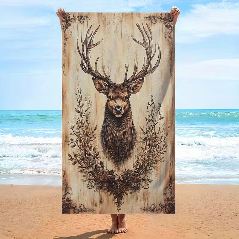 Süßes Rosa Giraffenmuster Strandtuch Cartoon-Tier Giraffenmuster Schnelltrocknend Sandfreies Saugfähiges Handtuch für den Sommerstrand