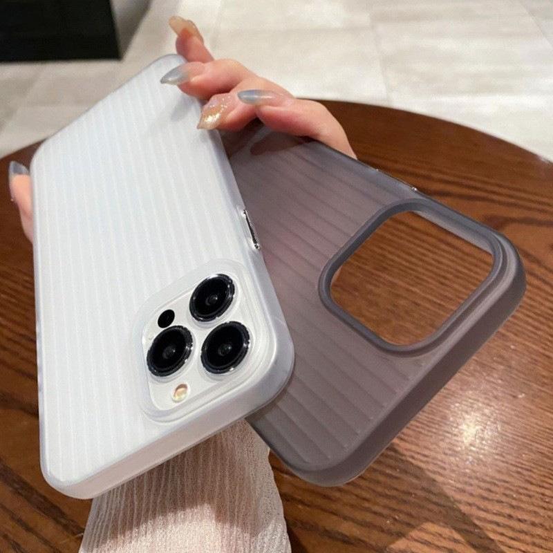 

Soft Corrugated Transparent Phone Case For iPhone 11 12 13 14 15 Pro Max Shockproof Silicone Clear Bumper Cover