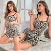 Damen-Nachtwäsche, bedrucktes Pyjama-Set, dünnes, bequemes Slip-Shirt, kurze Hose, Schlafanzüge, Heimkleidung, sexy Nacht, lässige Lounge-Kleidung