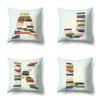 Polyester Pillowcase Car Decoration Home 26 English Letters Print Book Pillowcase