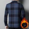 Plaid Men's Fleece Shirt Winter New Middle-aged and Young People Casual Loose Warm Thickened Shirt