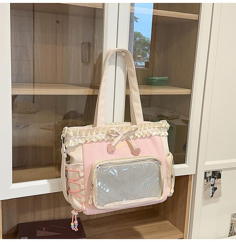 College Schoolbag Female Junior High School Student Cute Sweet Contrasting Color Large Capacity Backpack Student Backpack Trendy Fashion