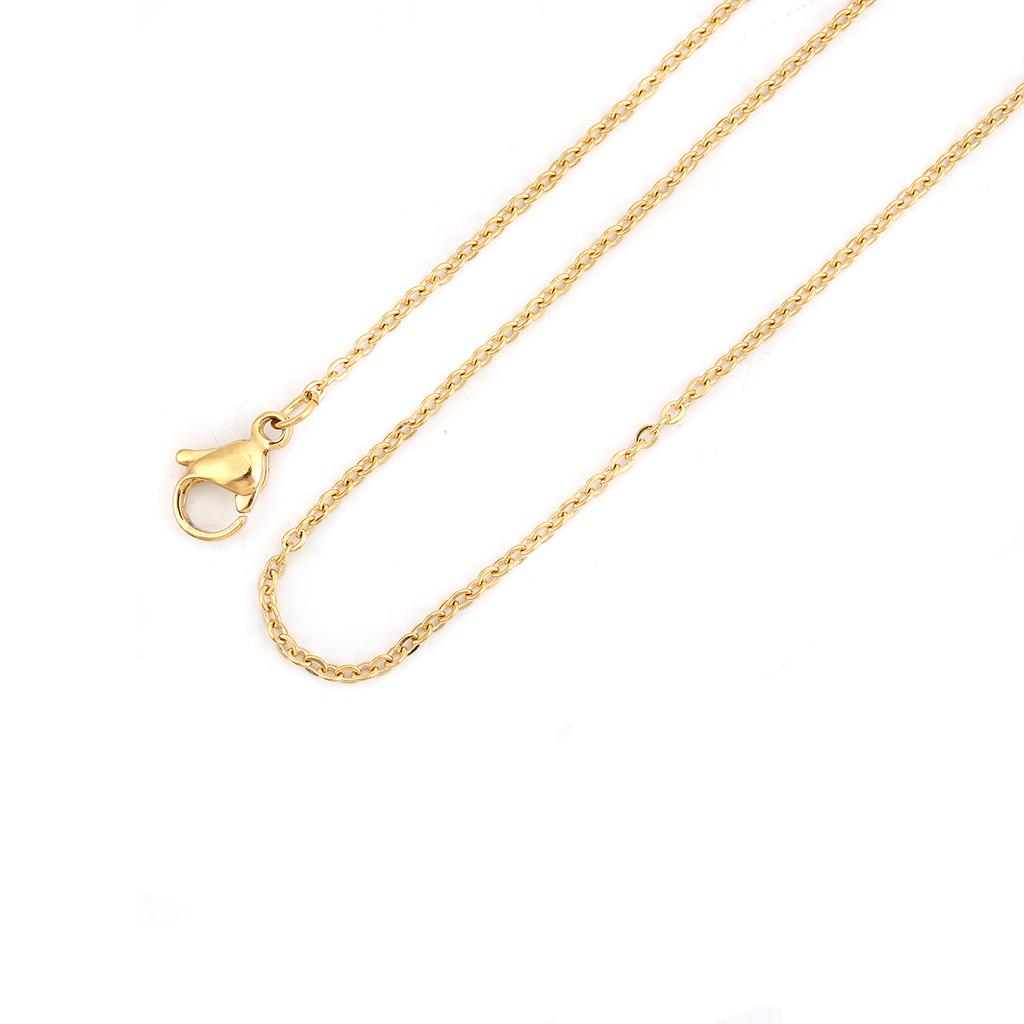 5 Piece 304 Stainless Steel Link Cable Chain Necklace Rose Gold/Silver/Gold Plated For DIY Jewelry Making Findings