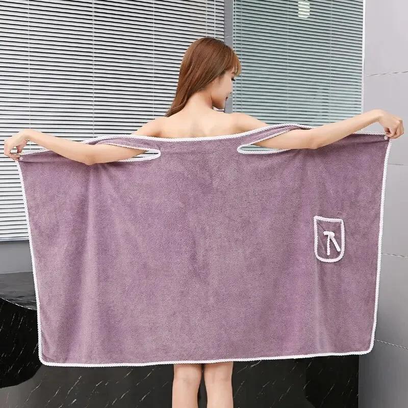 Damen Badetücher Mädchen Tragbar Schnelltrocknend Baden Strand Spa Bademäntel Waschen Kleidung Dusche Bad Und Fitnessstudio Handtuch