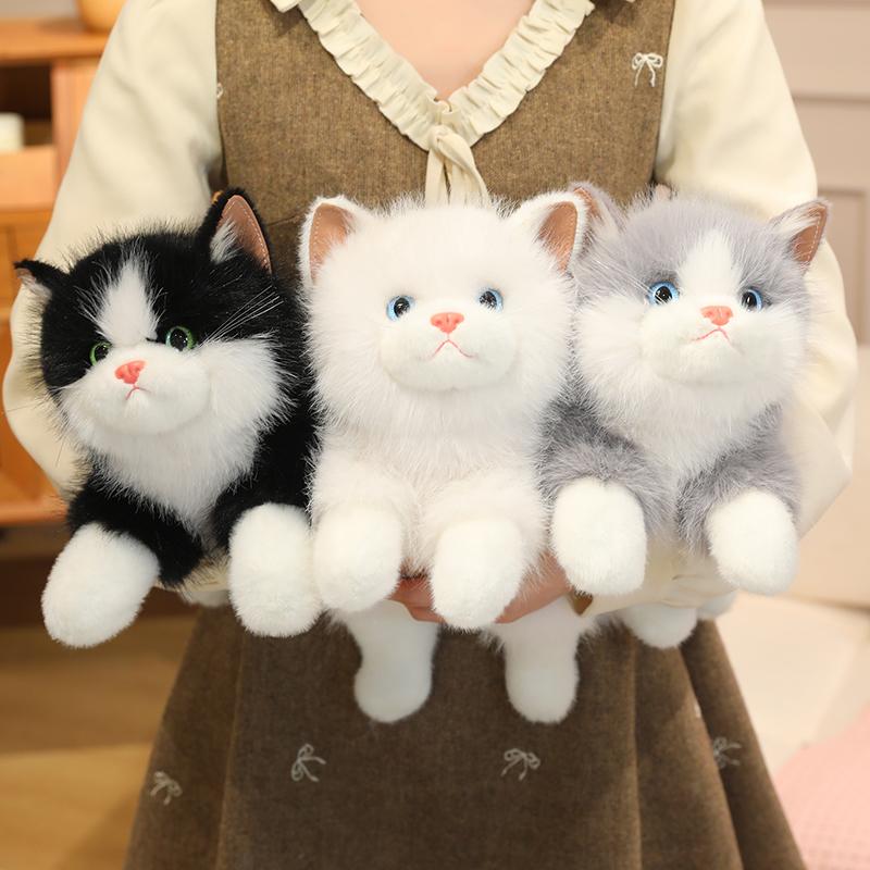 Household Items No.2 Unisex Kids 2026 New Exquisite Ragdoll Cat Plush Toys Fluffy Cozy Lying Prone Pet Cat Doll Cute Kids Appease Doll Pretty Gift To Friends