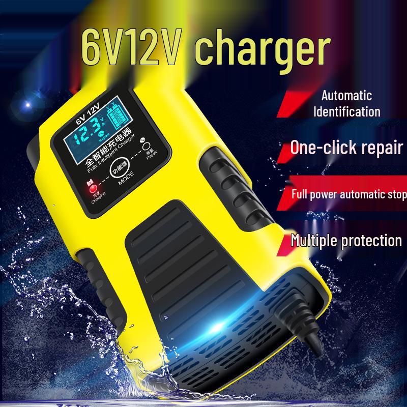 Fully Intelligent 6V/12V Motorcycle & Scooter Lead-Acid Battery Charger