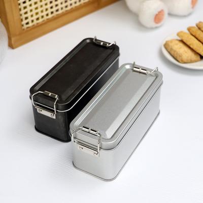 High Quality Metal Rectangular Iron Box with Lid Durable Storage Box Simple Candy Box Old-fashioned Cake Packaging Box