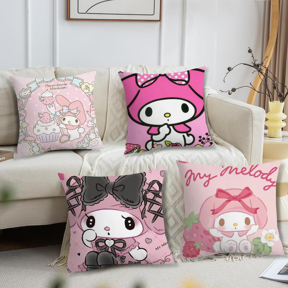 My MMelody Kawaii cushion cover For Pillow Printing Sofa Decoration Home Car Room Coffee Shop Office Nordic Simplicity