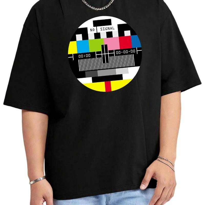 Men's Summer 100% Pure Cotton Fashionable Casual Loose Sports Tree Lifestyle Pattern Printed Round Neck Short Sleeved T-shirt