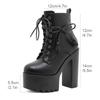 Gdgydh Sexy Club Waterproof Platform Boots for Women High Heels Cosplay Shoes Chunky Heel Faion ow Dance ort Boots Big Size