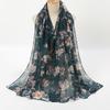 Novos Hijabs de Algodão Viscose Estampados Para Mulheres Lenço Xales Muçulmanos Tamanho Grande Lenços de Cabeça Faixas de Cabeça Florais Foulard Bandana Véu