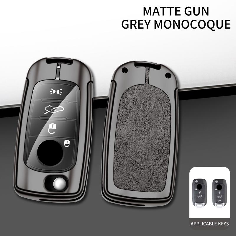 Custodia Portachiavi in Pelle e Metallo per Chiave Auto Fiat Tipo a 3 Pulsanti Coprichiave per Chiave Auto Fiat Tipo Accessori Portachiavi Protettore