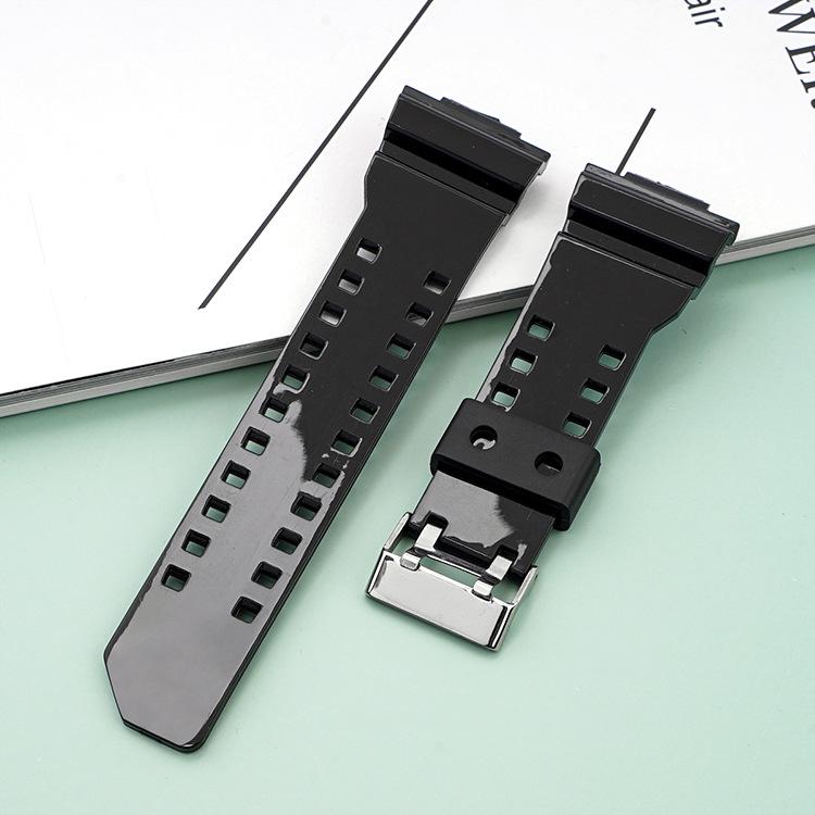 Black Gold Rubber Resin Watch Strap for Casio GA110/400/700/GD120/140