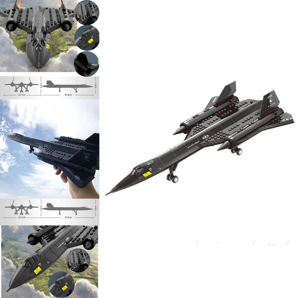 Sr-71 Blackbird Military Spy Plane Building Toy For Kids