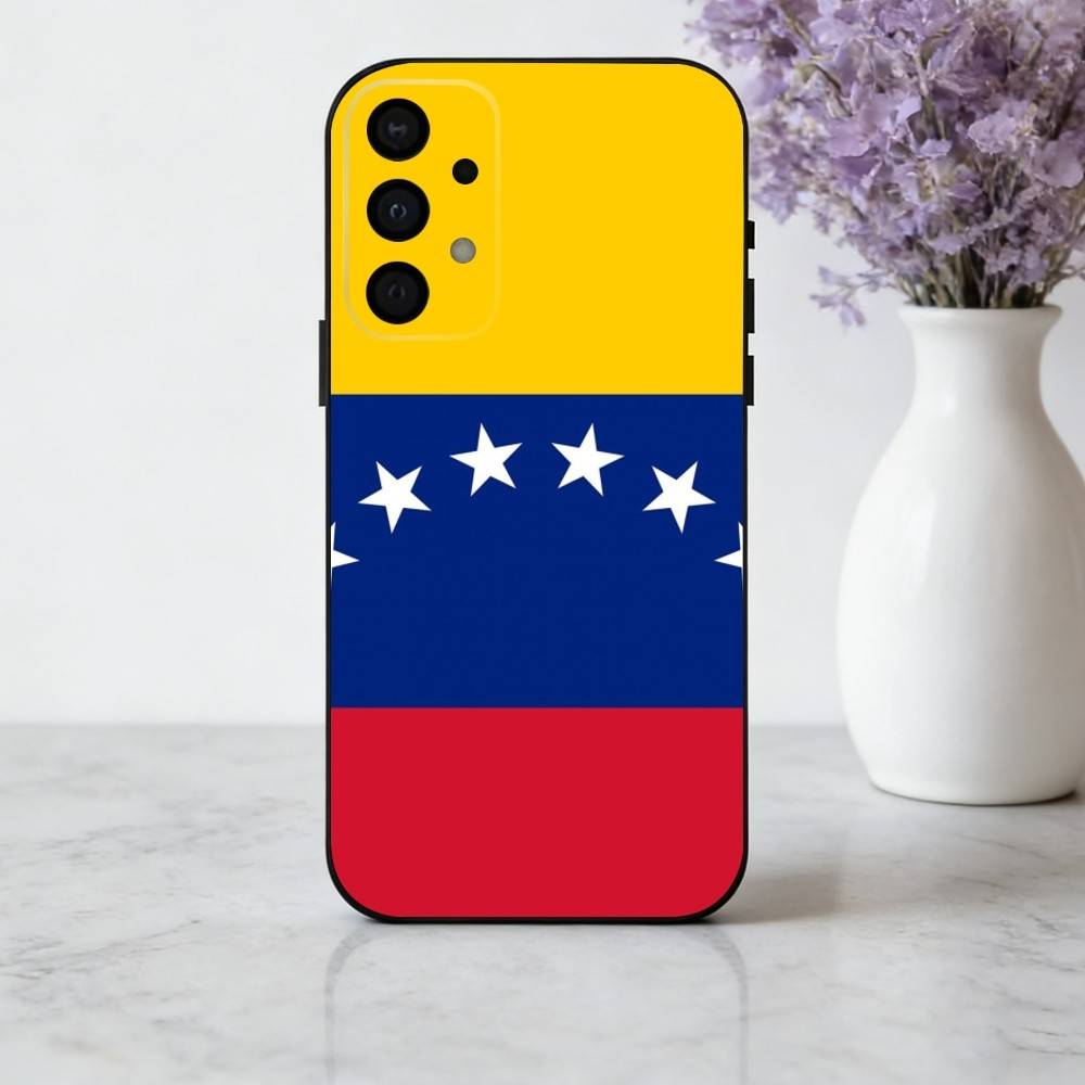 V-Venezuela-A F-Flag-G Phone Case For Samsung Galaxy A73,A72,A71,A70,A53,A52,A51,Soft Silicone Black Cover