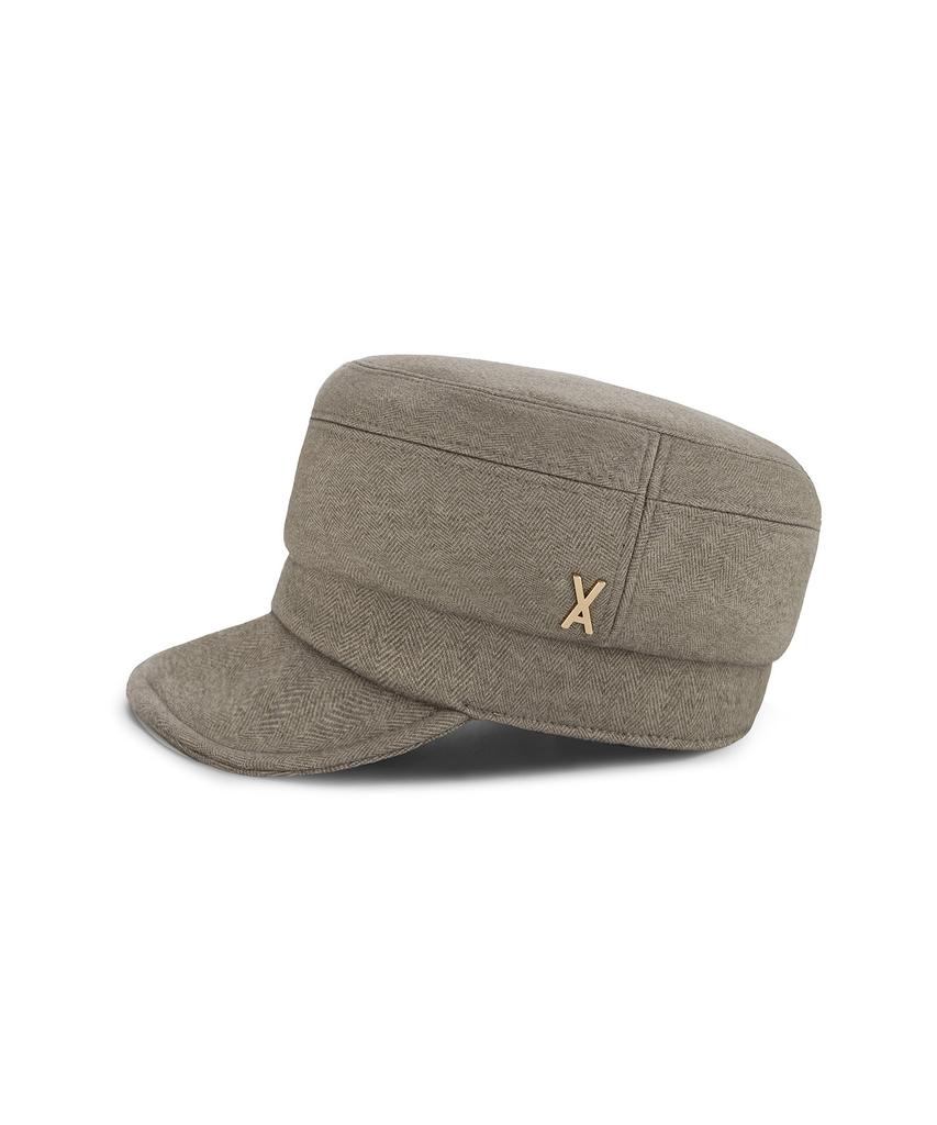 Bajal Va Studded Balloon Bellboy Cap Brown