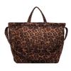 Leopard print canvas commuting lazy wind bag women's fashion portable large-capacity shoulder bag tote bag
