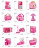 Children's Simulated Kitchen Play House Small Appliances Refrigerator Microwave Hair Dryer Coffee Machine Electric Kettle Toys