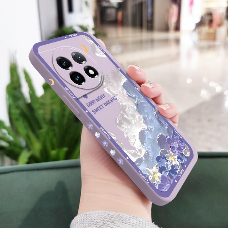 

Healing Flowers Phone Case For Oneplus 13 13R 12 12R 11 11R 10 10R 10T 9R 9RT 9 8T 8 7 7T Pro 5G Liquid Silicone Cover OnePlus 9 Pro