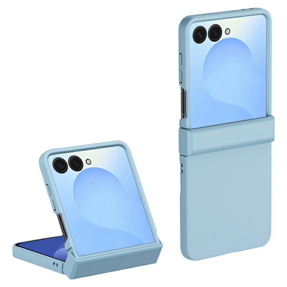 For Samsung Galaxy Z Flip7 5G Case Hinge Protection Skin-Touch PC Phone Cover - Black