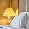 Small Round Table Lamp Shade Pleated Modern Lampshade for Desk Bedside Lighting Fabric Iron Frame Dust Cover Lamp Accessory
