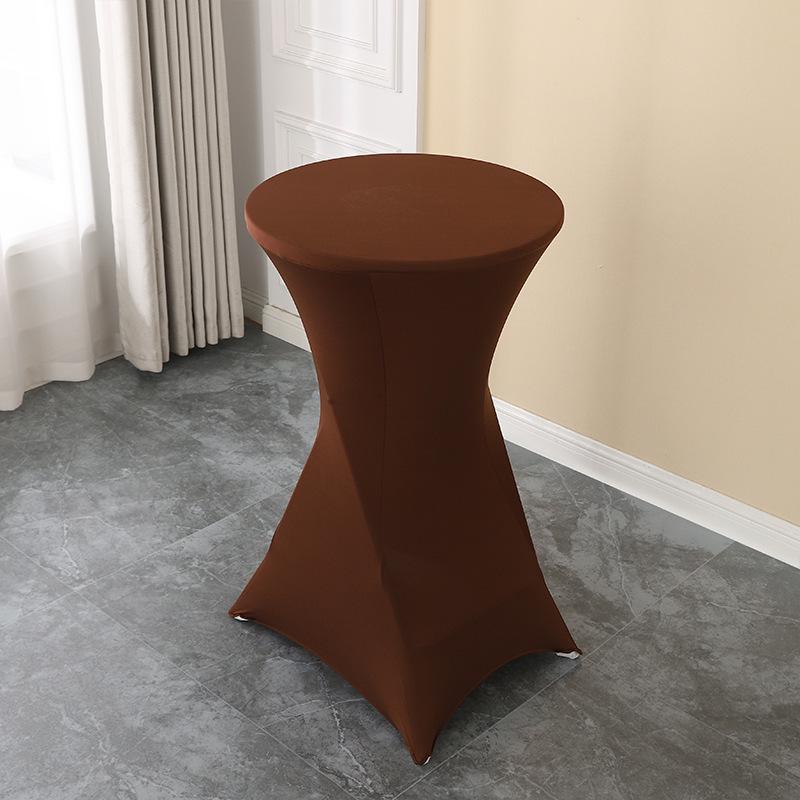 High-End Elastic Table Cover for Banquets & Weddings - Round Cocktail and Bar Skirt