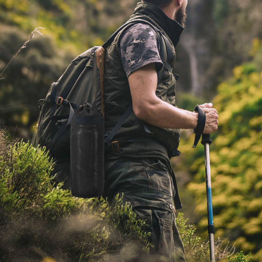 1000ml Stainless Steel Vacuum Insulated Water Bottle with 700ml Water Cup Hanging Pot for Outdoor Survival Camping