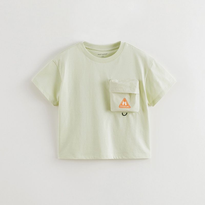 [Cool Feeling] Mark Jenny Boys  Mountain Style Outdoor Sports Short-Sleeve T-Shirt Children s Top Summer New Style 550566 Sprout Green 150