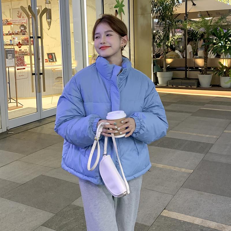 Herbst Winter Verdicken Warmer Parka Damen Lässig Süß Einfarbig Große Tasche Lockere Jacken Oberbekleidung