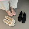 Fashion 2025 New Luxury Spring/Summer Women Mesh Hollow Elastic Band Flat Bottom Non Slip Casual Shoes Flat Bottom Shoes