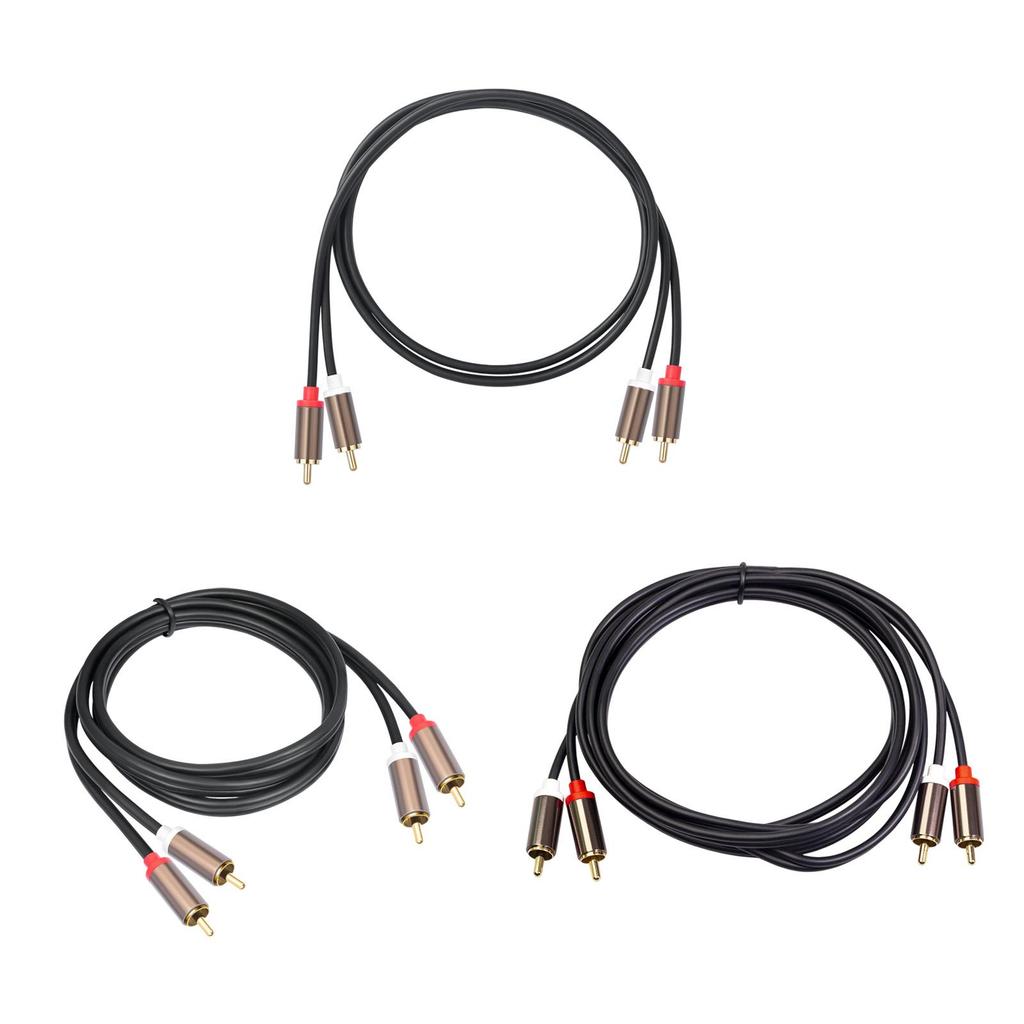 2 RCA Male to Audio Cable,Stable Compact Multipurpose Sturdy Auxiliary Cable Cord